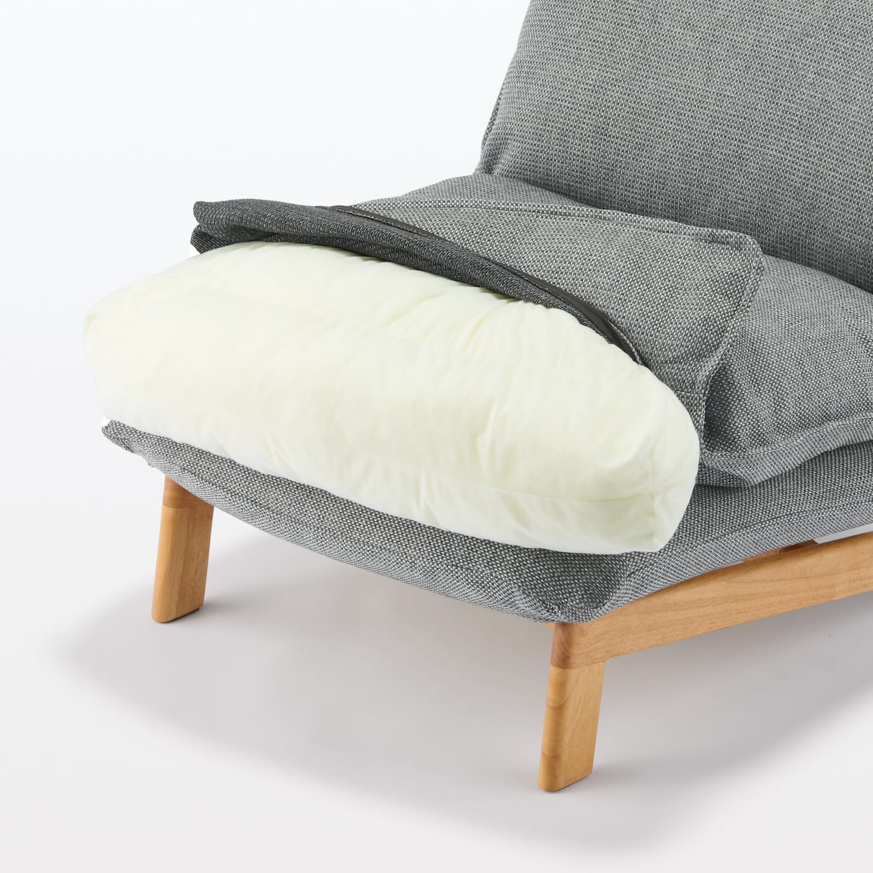 【新古品】ハイバックリクライニングソファ　１シーター　ポリエステル平織
