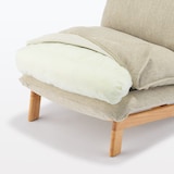 【新古品】ハイバックリクライニングソファ　１シーター　ポリエステル平織