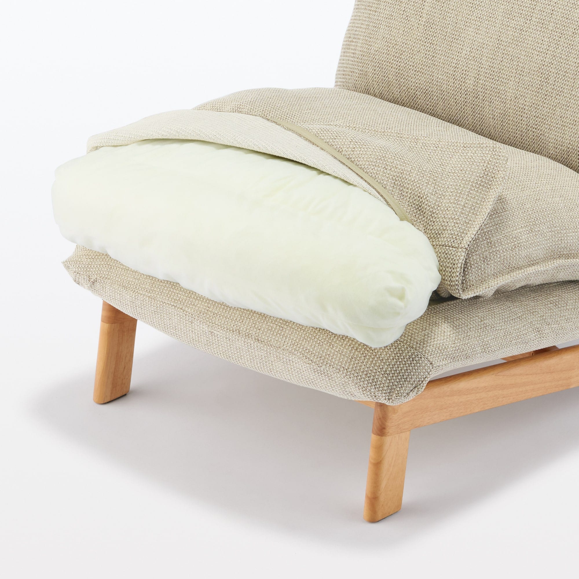 【新古品】ハイバックリクライニングソファ　１シーター　ポリエステル平織