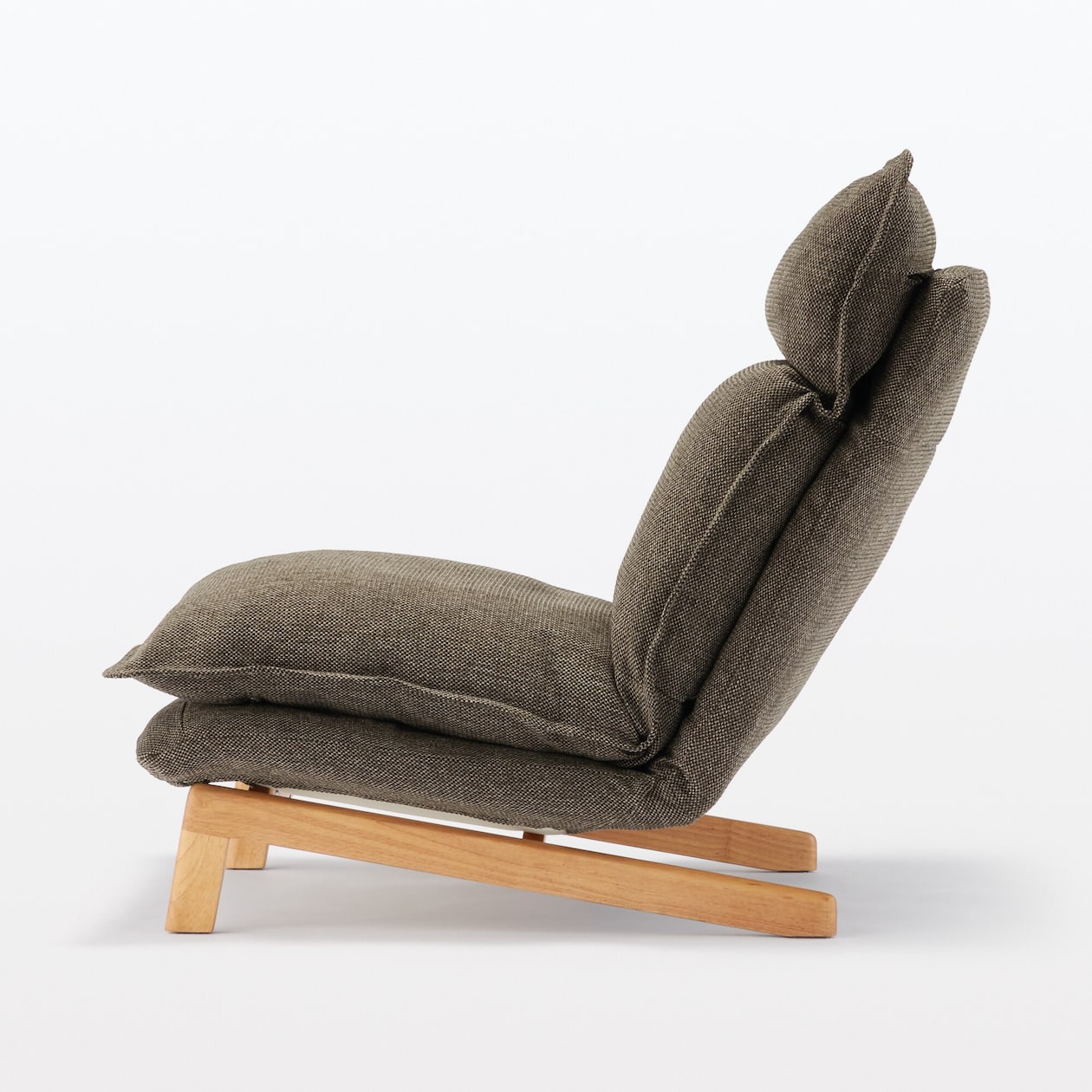 【新古品】ハイバックリクライニングソファ　１シーター　ポリエステル平織