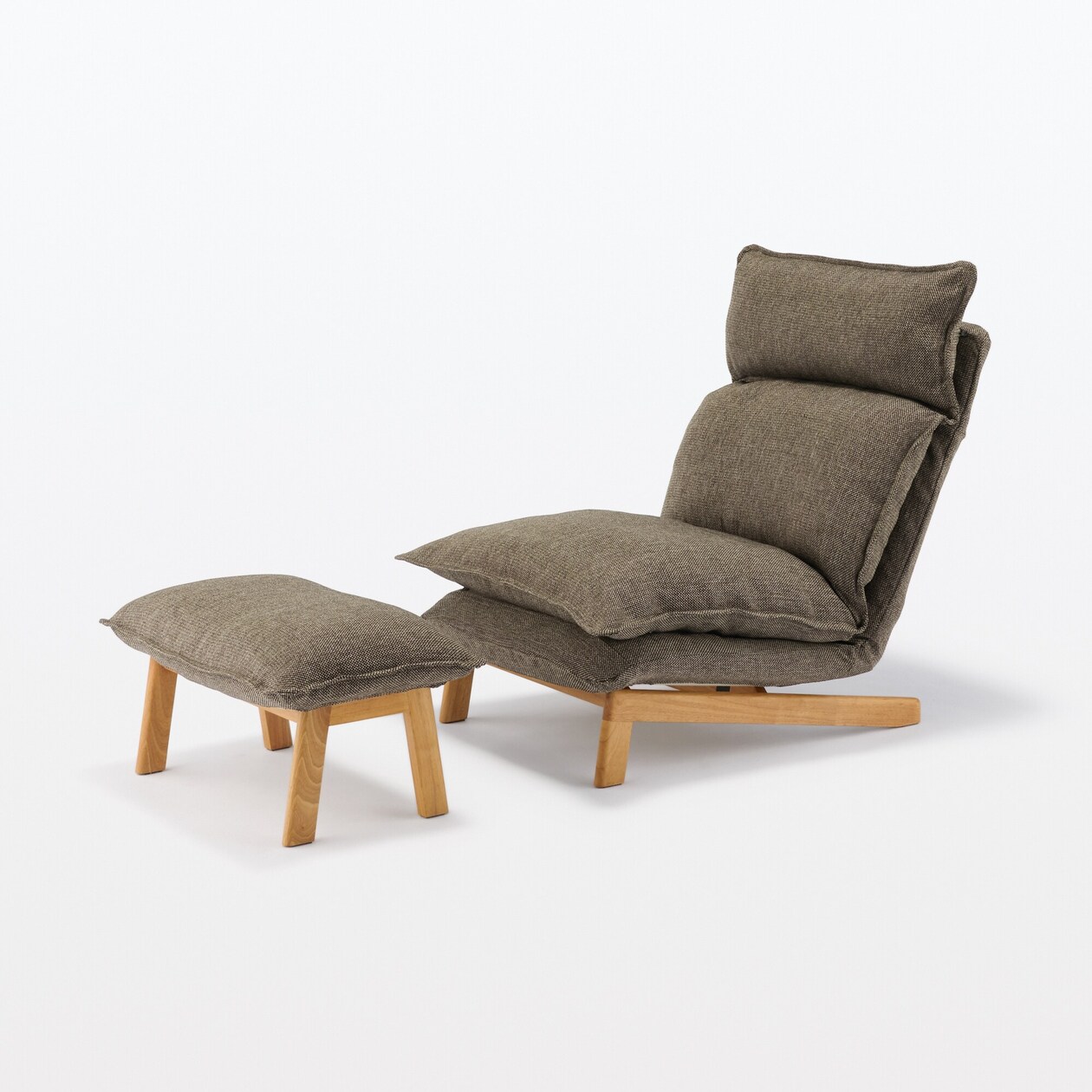 【新古品】ハイバックリクライニングソファ　１シーター　ポリエステル平織