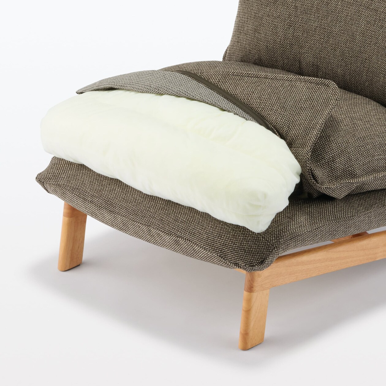 【新古品】ハイバックリクライニングソファ　１シーター　ポリエステル平織