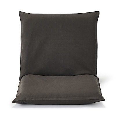 【新古品】座いす　大　洗いざらしの綿帆布　ブラウン