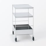 【新古品】ステンレスユニットシェルフワゴンセット