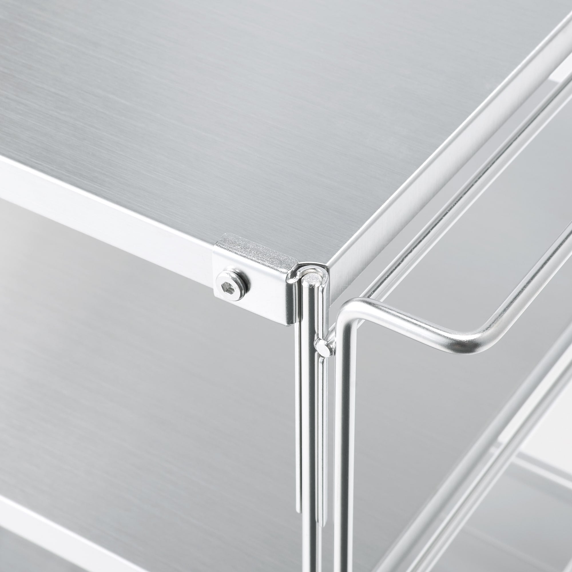 【新古品】ステンレスユニットシェルフワゴンセット