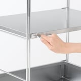 【新古品】ステンレスユニットシェルフワゴンセット