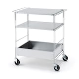 【新古品】ステンレスユニットシェルフワゴンセット