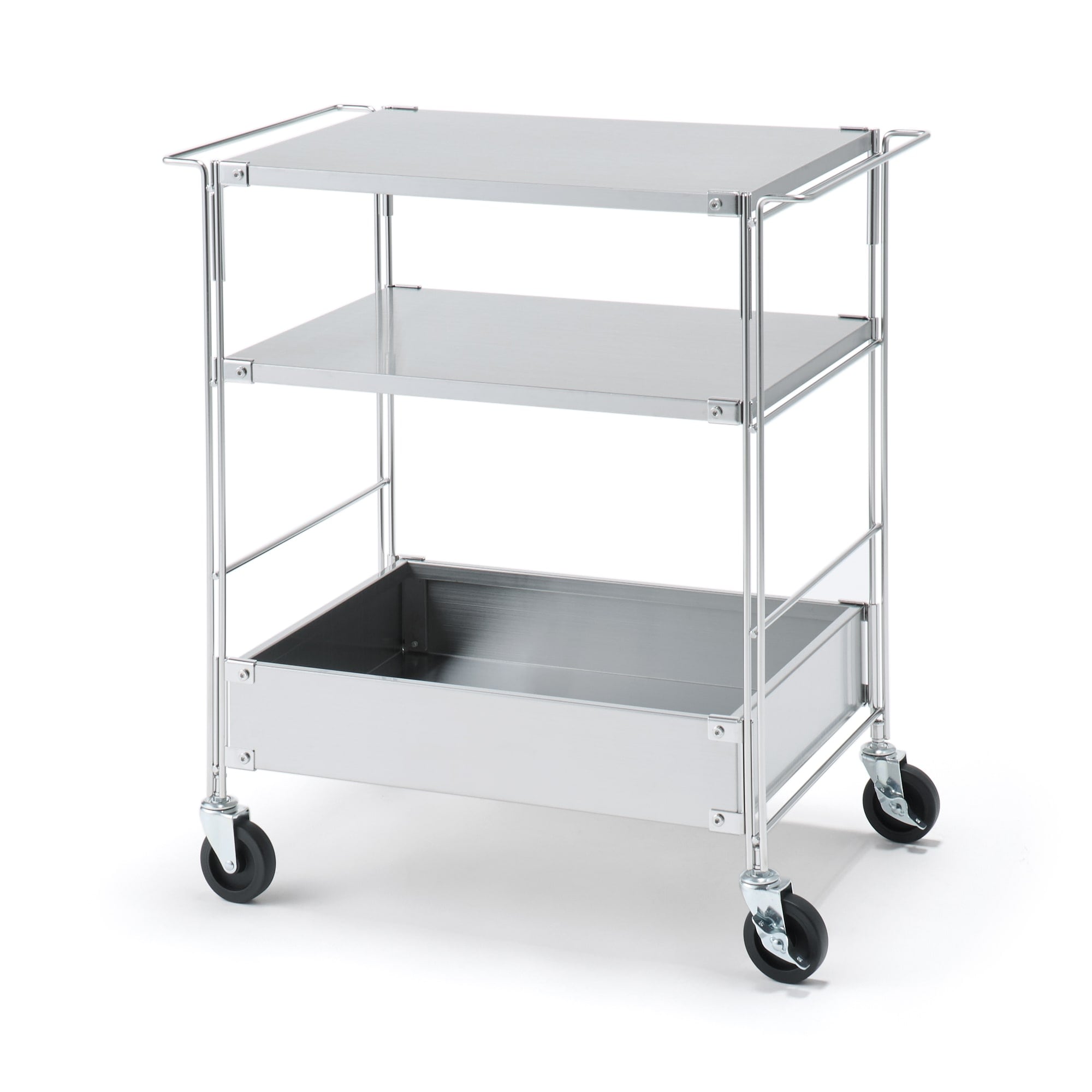 【新古品】ステンレスユニットシェルフワゴンセット
