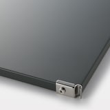【新古品】ステンレスユニットシェルフ用　追加棚　ダークグレー