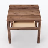 【新古品】木製テーブル　引出付　節あり　幅８０ｃｍ　