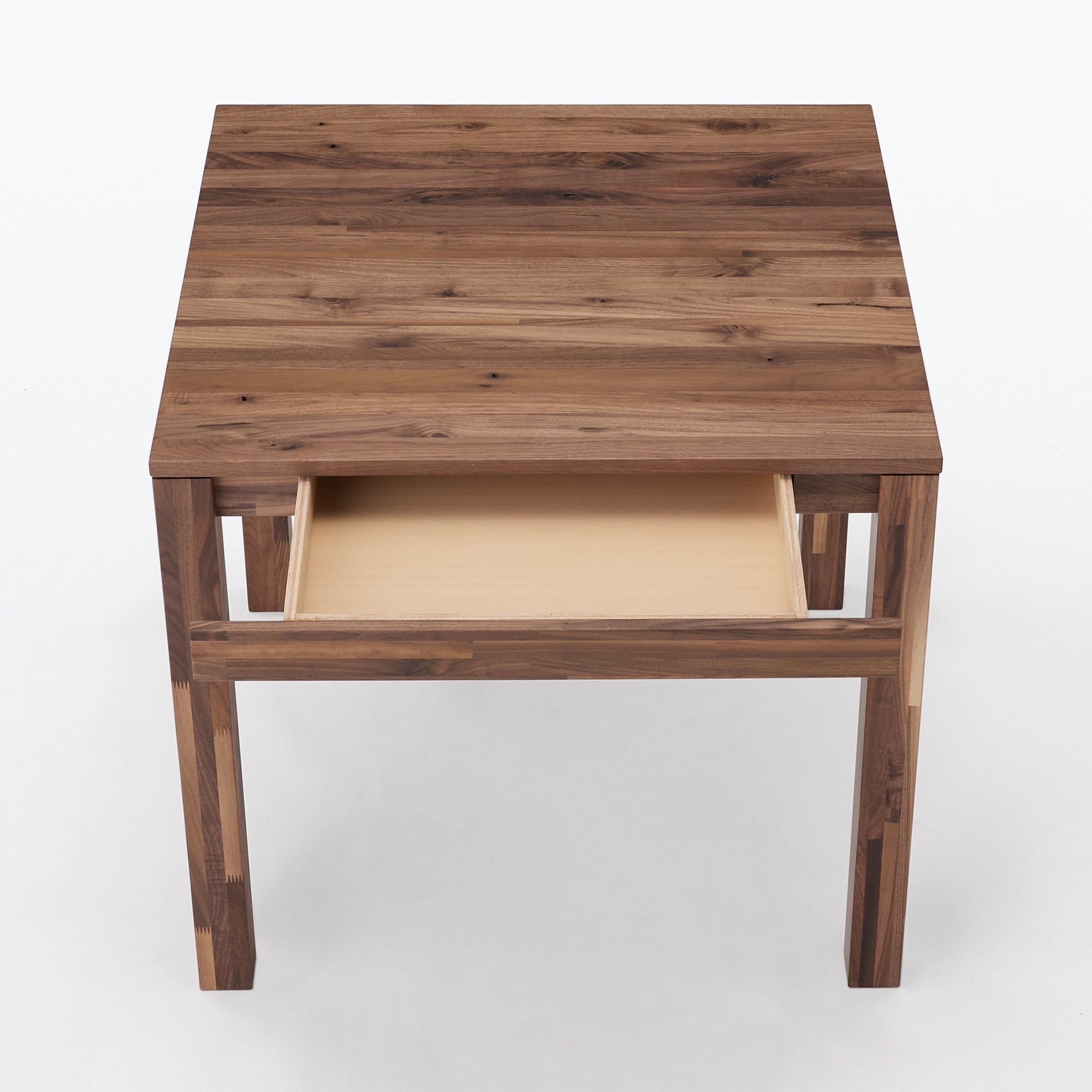 【新古品】木製テーブル　引出付　節あり　幅８０ｃｍ　