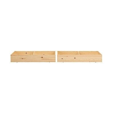 【新古品】木製ベッド用下収納ボックス仕切り付き　２個セット