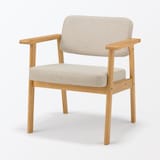 【新古品】木製アームチェア　ベージュ