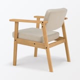 【新古品】木製アームチェア　ベージュ