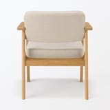 【新古品】木製アームチェア　ベージュ