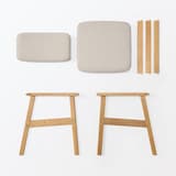 【新古品】木製アームチェア　ベージュ