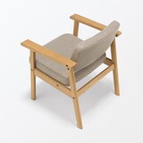 【新古品】木製アームチェア　ライトブラウン