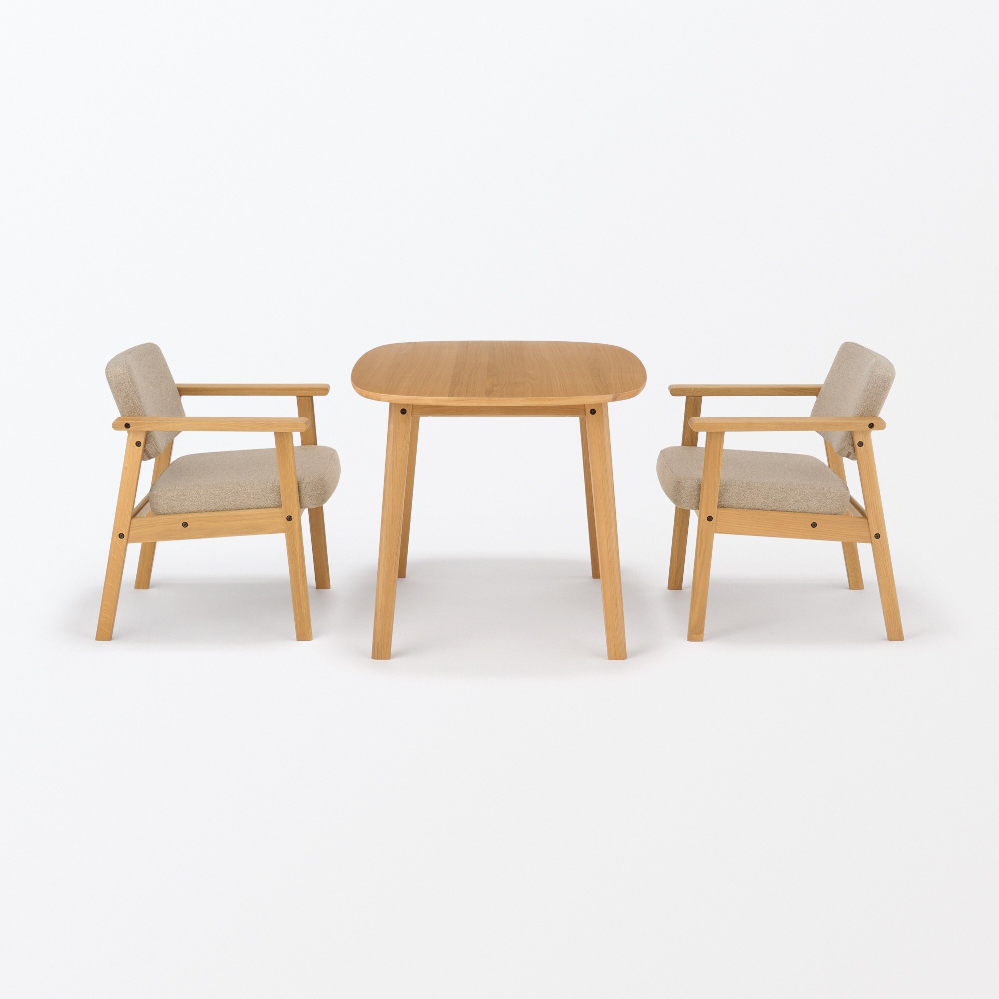 新古品】木製アームチェア ライトブラウン | 無印良品