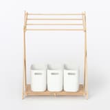 【新古品】竹材　折りたためるタオルハンガー