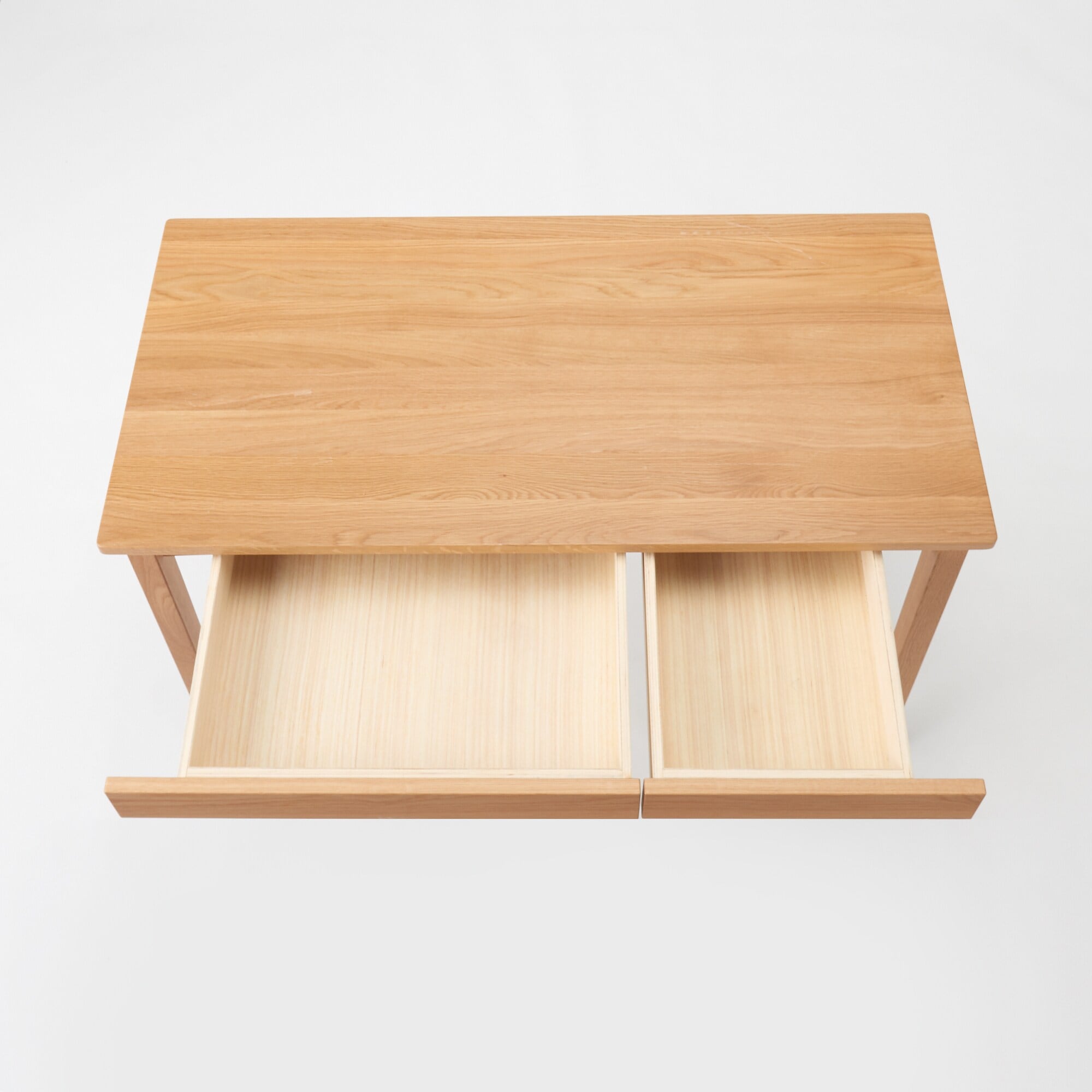 【新古品】木製デスク　キャビネット　上置きセット