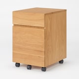 【新古品】木製デスク　キャビネット　上置きセット