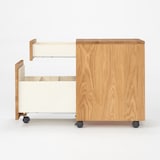 【新古品】木製デスク　キャビネット　上置きセット