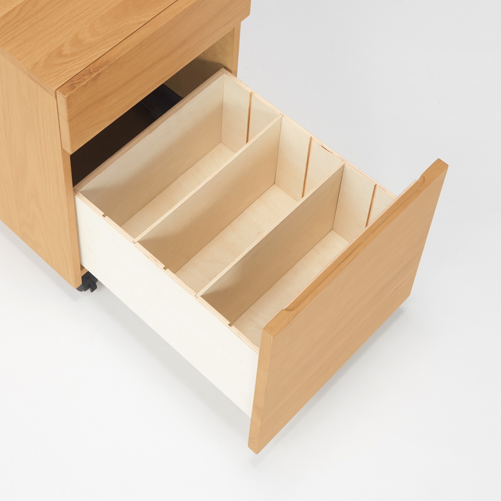 【新古品】木製デスク　キャビネット　上置きセット