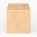 【新古品】スチールユニットシェルフ用・ボックス・ガラス引き戸・オーク材