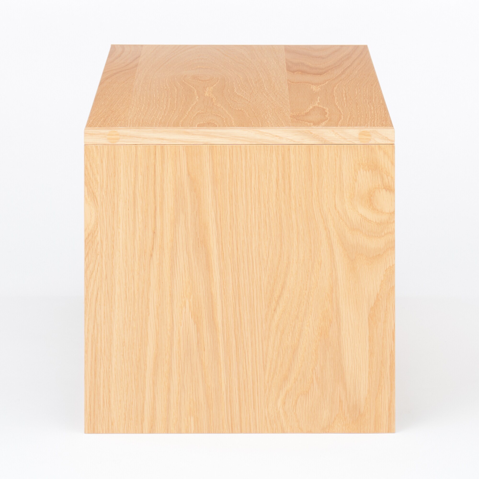 【新古品】スチールユニットシェルフ用・ボックス・ガラス引き戸・オーク材