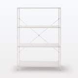 【新古品】スチールユニットシェルフ・スチール棚セット・ワイド・中・ライトグレー