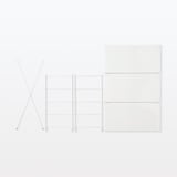 【新古品】スチールユニットシェルフ・スチール棚セット・ワイド・小・ライトグレー