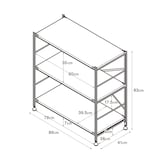 【新古品】スチールユニットシェルフ・スチール棚セット・ワイド・小・ライトグレー