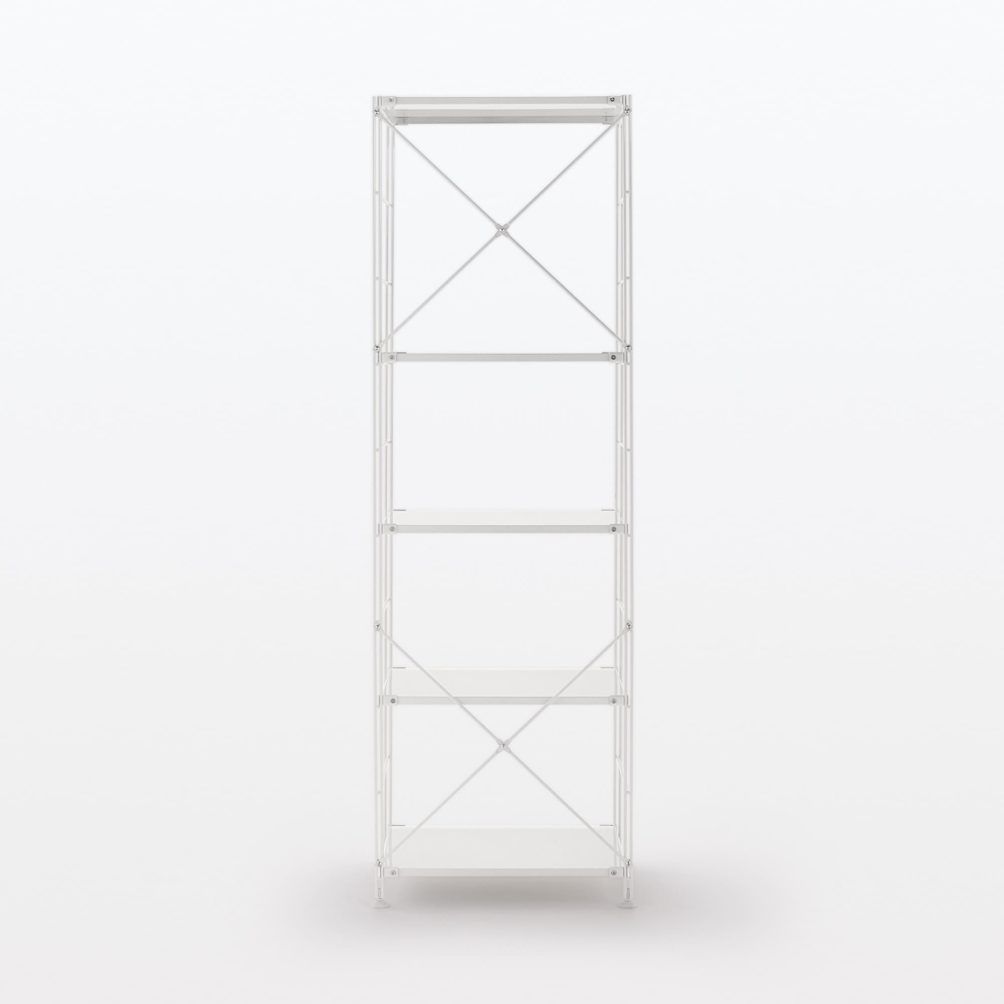 【新古品】スチールユニットシェルフ・スチール棚セット・大・ライトグレー