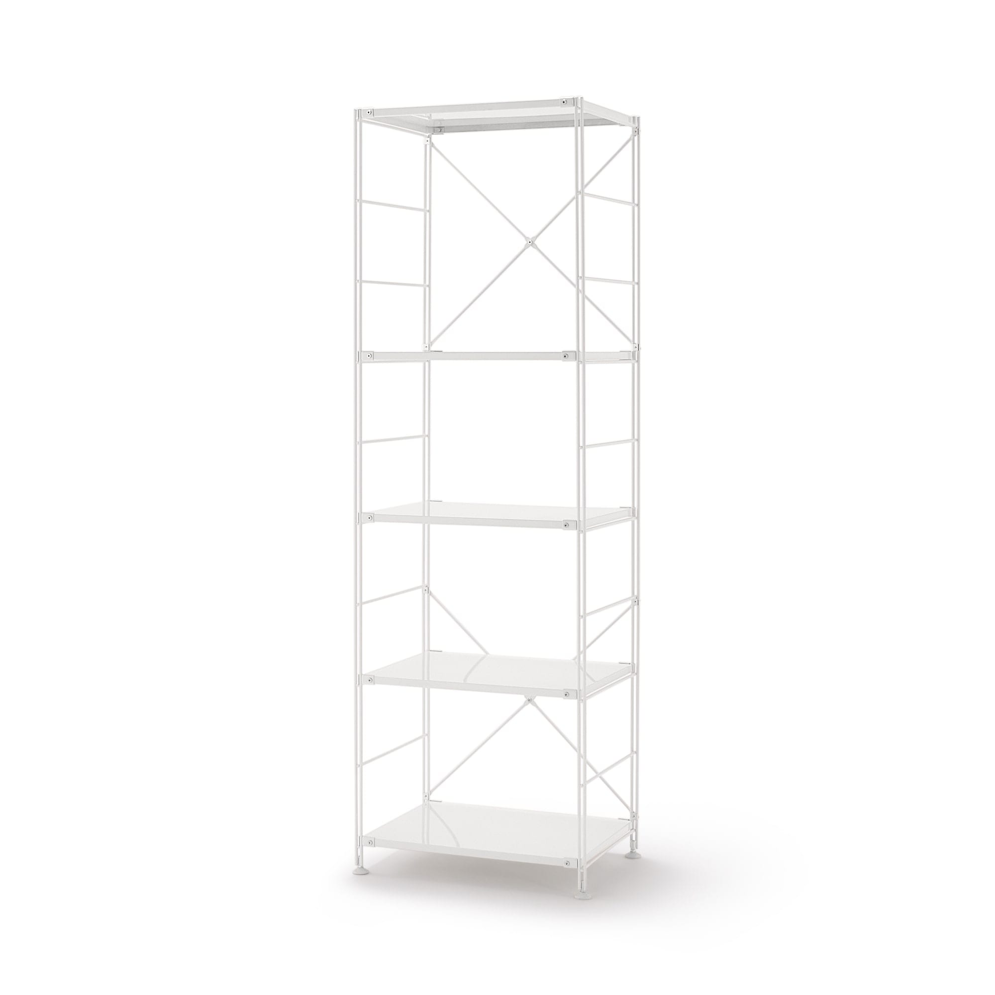 【新古品】スチールユニットシェルフ・スチール棚セット・大・ライトグレー