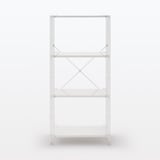 【新古品】スチールユニットシェルフ・スチール棚セット・中・ライトグレー