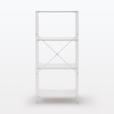 【新古品】スチールユニットシェルフ・スチール棚セット・中・ライトグレー