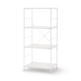 【新古品】スチールユニットシェルフ・スチール棚セット・中・ライトグレー