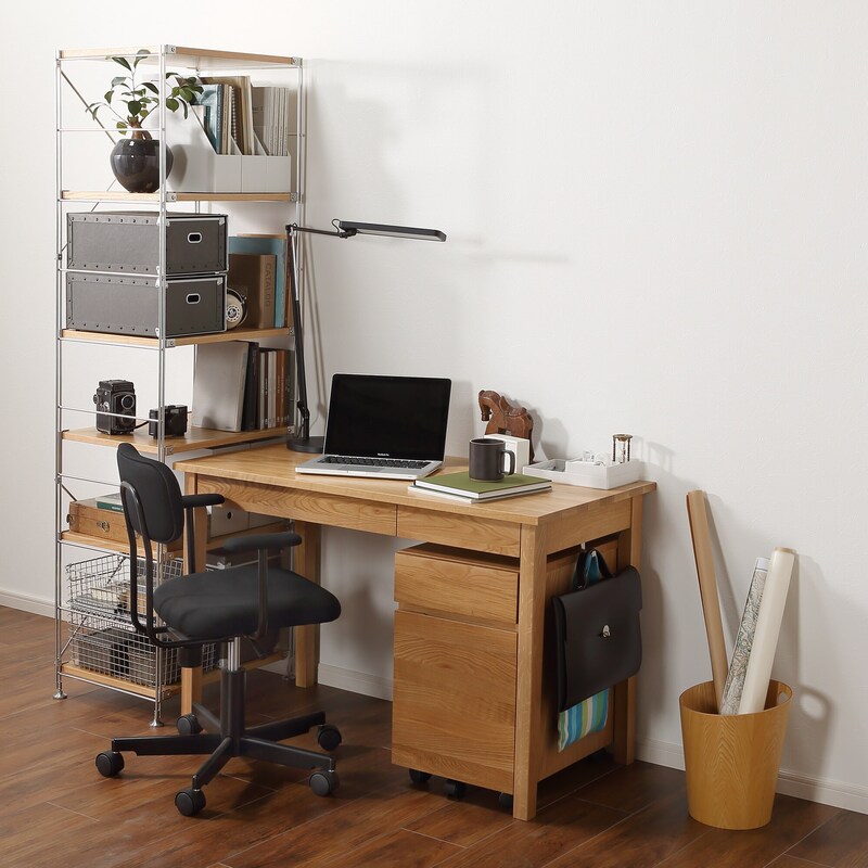 中古品】無垢材デスク（引出付）・オーク材 | 無印良品 