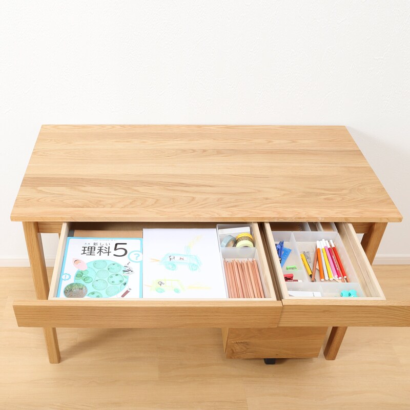 中古品】無垢材デスク（引出付）・オーク材 | 無印良品