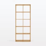 【中古品】スタッキングシェルフセット・５段×２列・オーク材