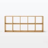 【中古品】スタッキングシェルフセット・５段×２列・オーク材