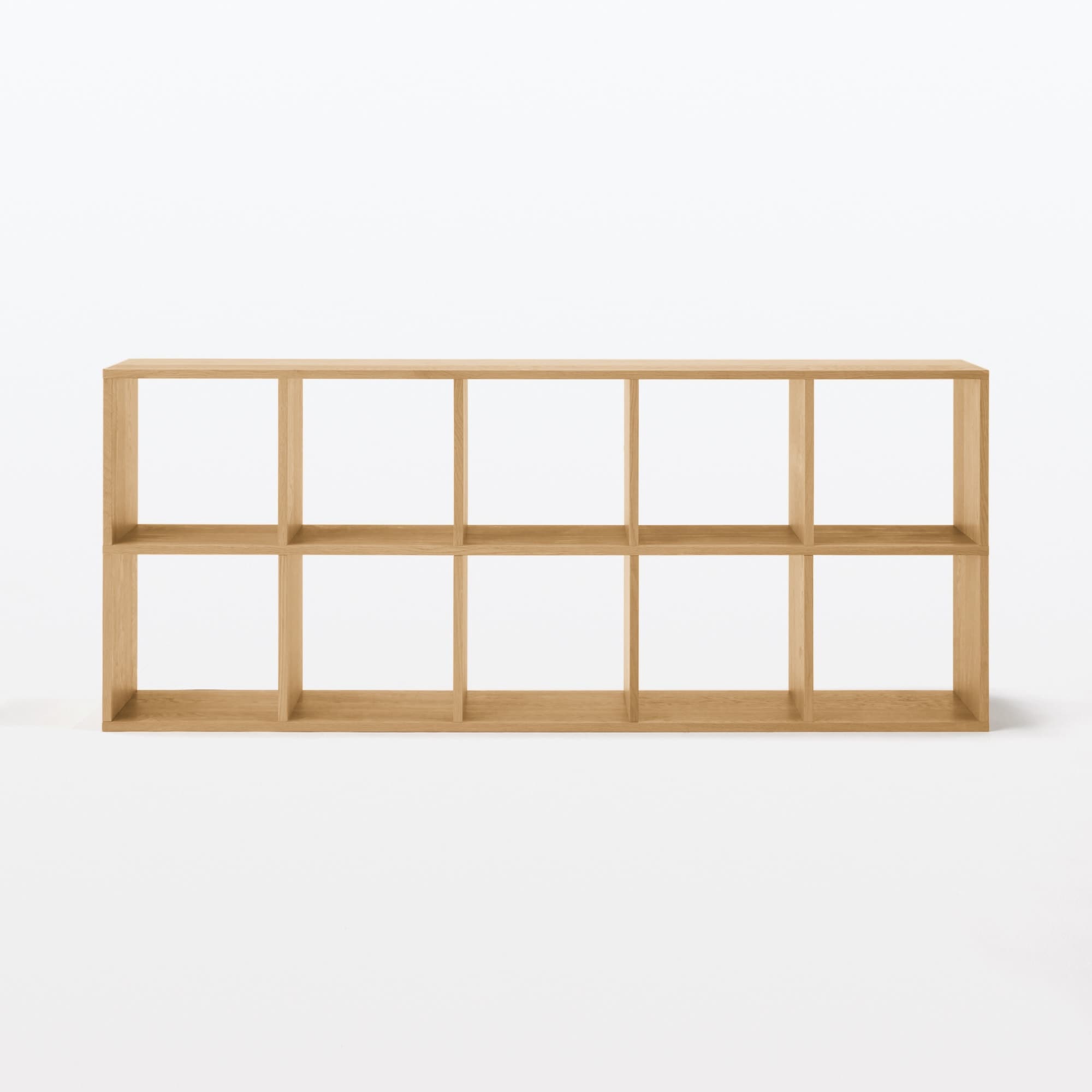 【中古品】スタッキングシェルフセット・５段×２列・オーク材