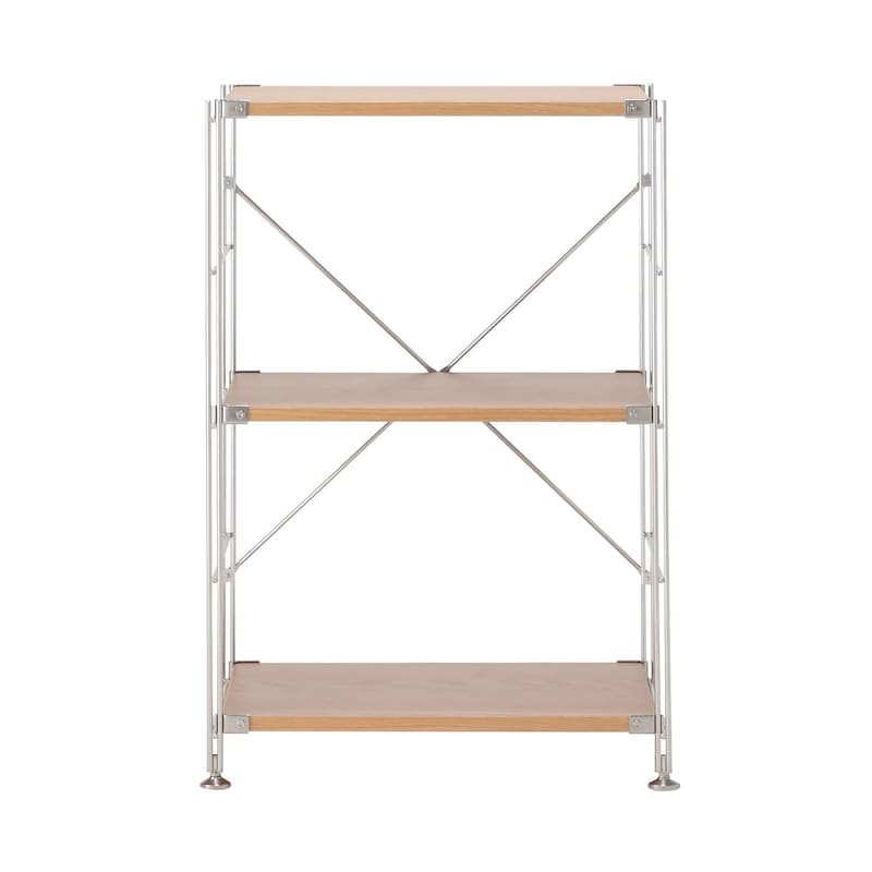 中古品】ステンレスユニットシェルフ オーク材棚セット 小 | 無印良品 