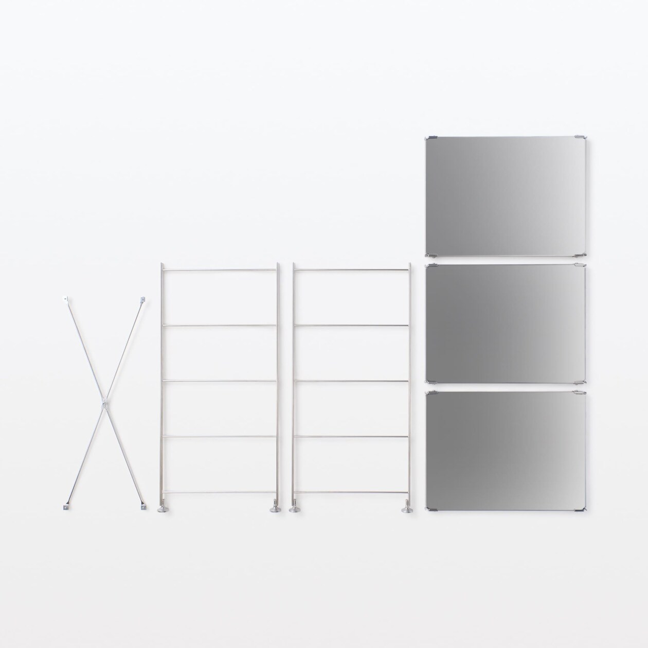 【中古品】ステンレスユニットシェルフ　ステンレス棚セット　小