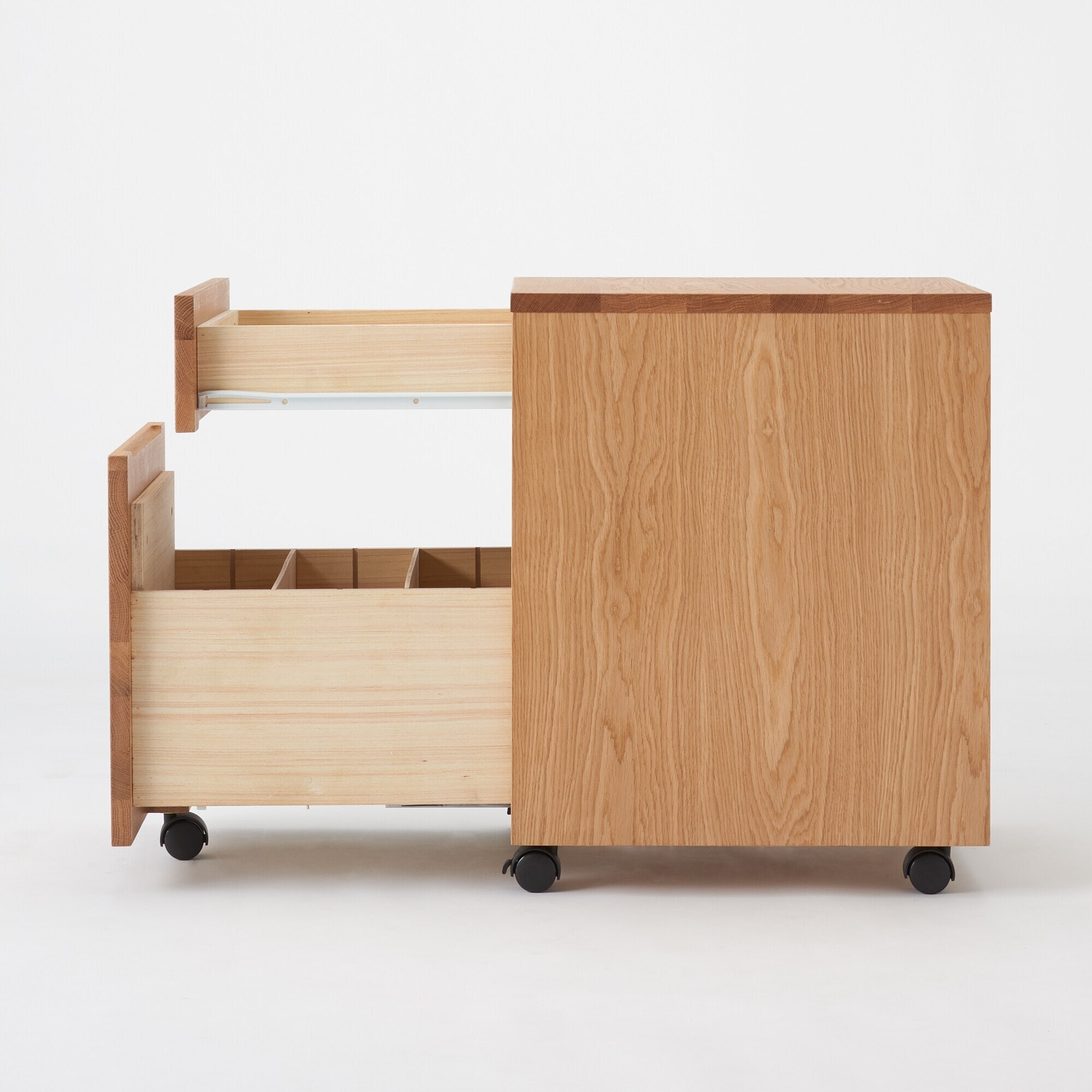 【中古品】木製デスクキャビネット