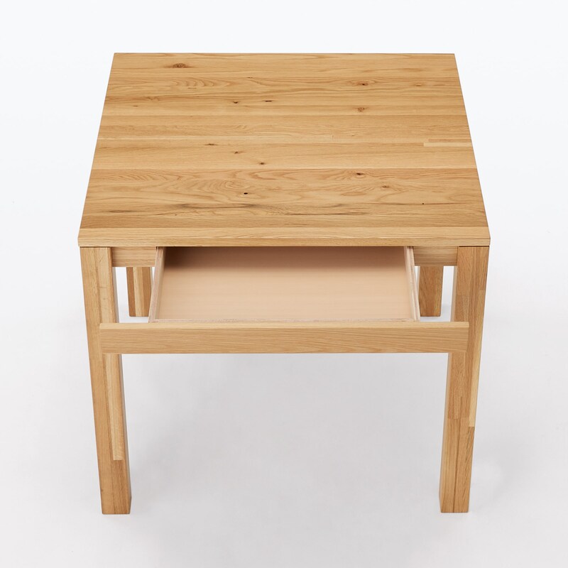 中古品】木製テーブル 引出付 節あり 幅80cm | 無印良品