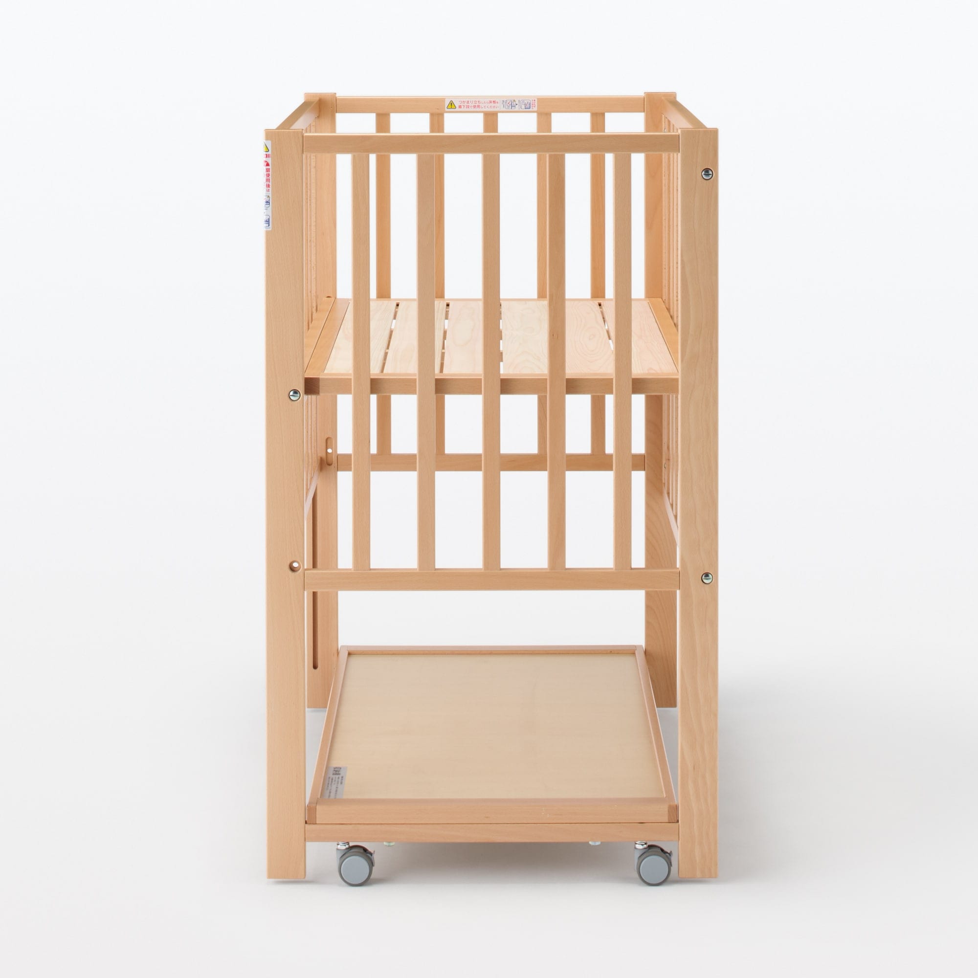 【中古品】ビーチ材　ベビーベッド