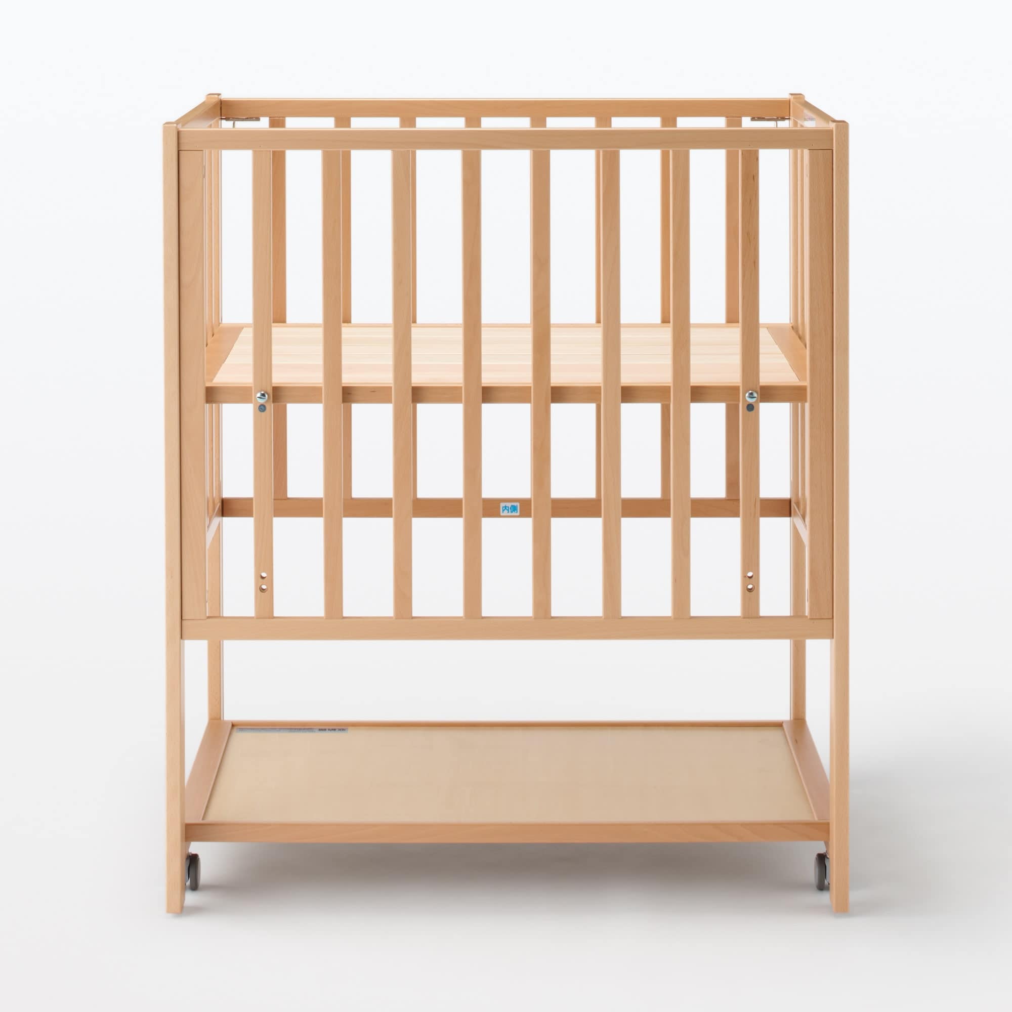 【中古品】ビーチ材　ベビーベッド