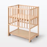 【中古品】ビーチ材　ベビーベッド