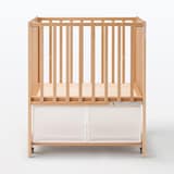 【中古品】ビーチ材　ベビーベッド